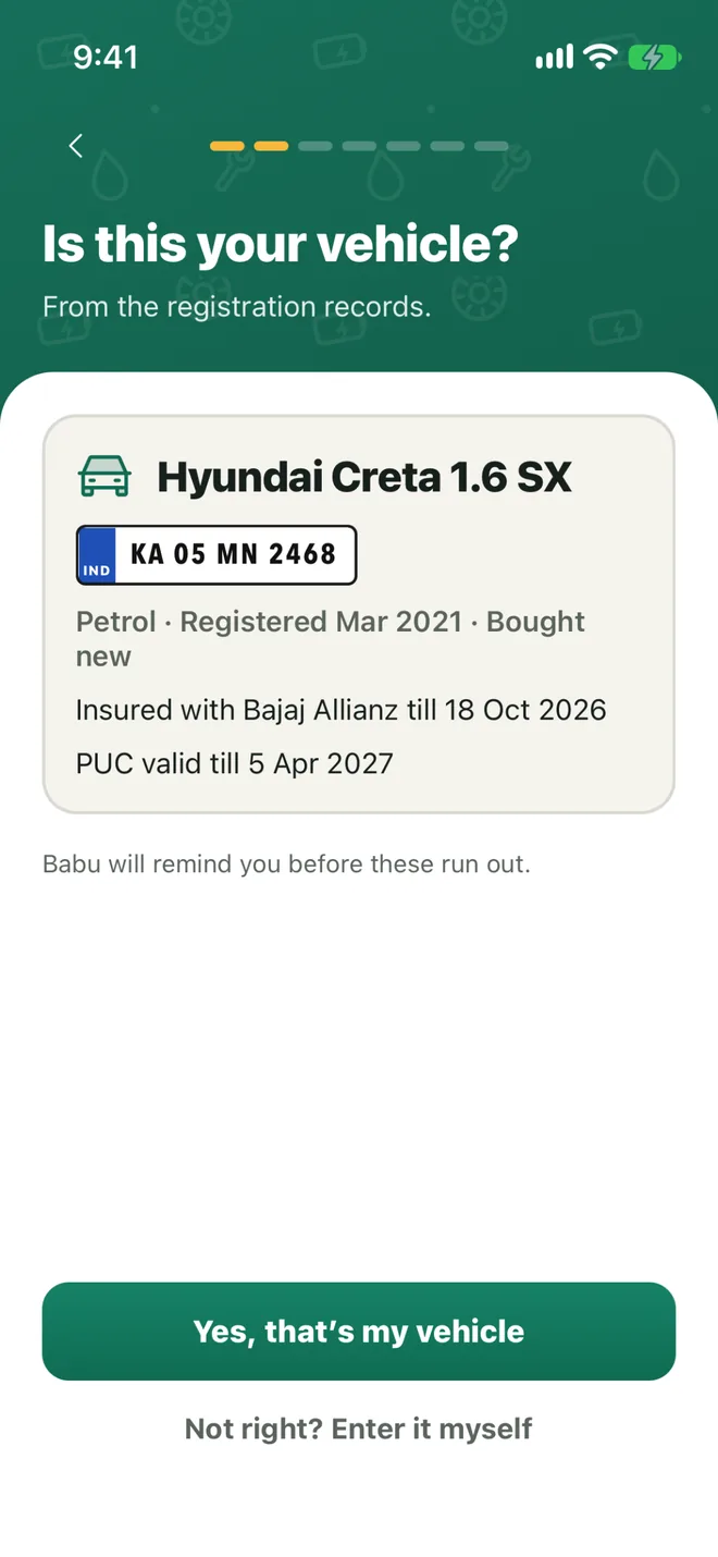 Is this your vehicle? A Hyundai Creta found by its number plate, with insurance and PUC dates
